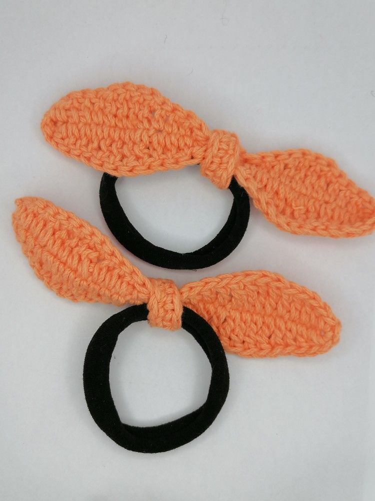 Crochet-Bow Hair Tie